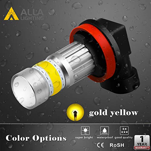 image for Alla Lighting 2800lm H16 LED Bulb 3000K Amber Yellow Xtreme Super Brig