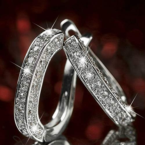 Diamond Hoop Earrings for Women, New Fashion Luxury Round Diamond Earrings, Shinning Luxury Round Diamond Earrings, Women Silver Gold Rosegold Glitter, Personality Bright Rhinestone Earrings 1 Diamond Hoop Earrings for Women, New Fashion Luxury Round Diamond Earrings, Shinning Luxury Round Diamond Earrings, Women Silver Gold Rosegold Glitter, Personality Bright Rhinestone Earrings