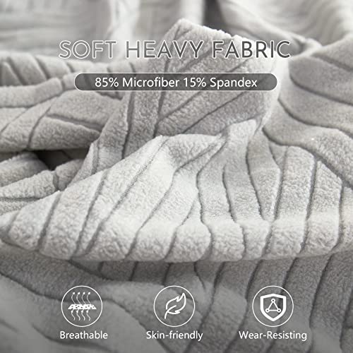 Foreate Sectional Couch Covers For Sectional Sofa L Shape - 3 Pieces Sofa Cushion Covers Furniture Protector Couch Slip Cover Machine Washable For Pets Kids Dogs (2 Seater + 1 Chaise, Light Grey) #TOP3