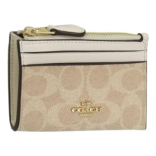 COACH ブラウン ホワイト 長財布とパスケース COACH (コーチ) ロゴ ラウンドジップ 長財布 CO54630IMDQC