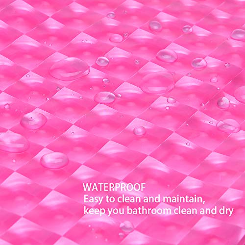 Lshymn Eva Shower Curtain Liner 3D Water Cube Clear Bathroom Shower Curtains, Clear Eva Shower Liner For Shower Stall 71X71 Inches With Hooks (Pink Purple) #TOP6