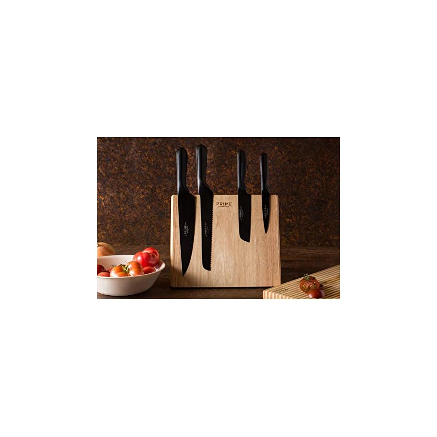 Chicago-Cutlery-Prime-5Pc-Magnetic-Wood-Block-Set-German-MOV-Stainless-Steel-Blades-Black-Beech Chicago Cutlery Prime 5Pc Magnetic Wood Block Set, German MOV Stainless Steel Blades, Black, Beech