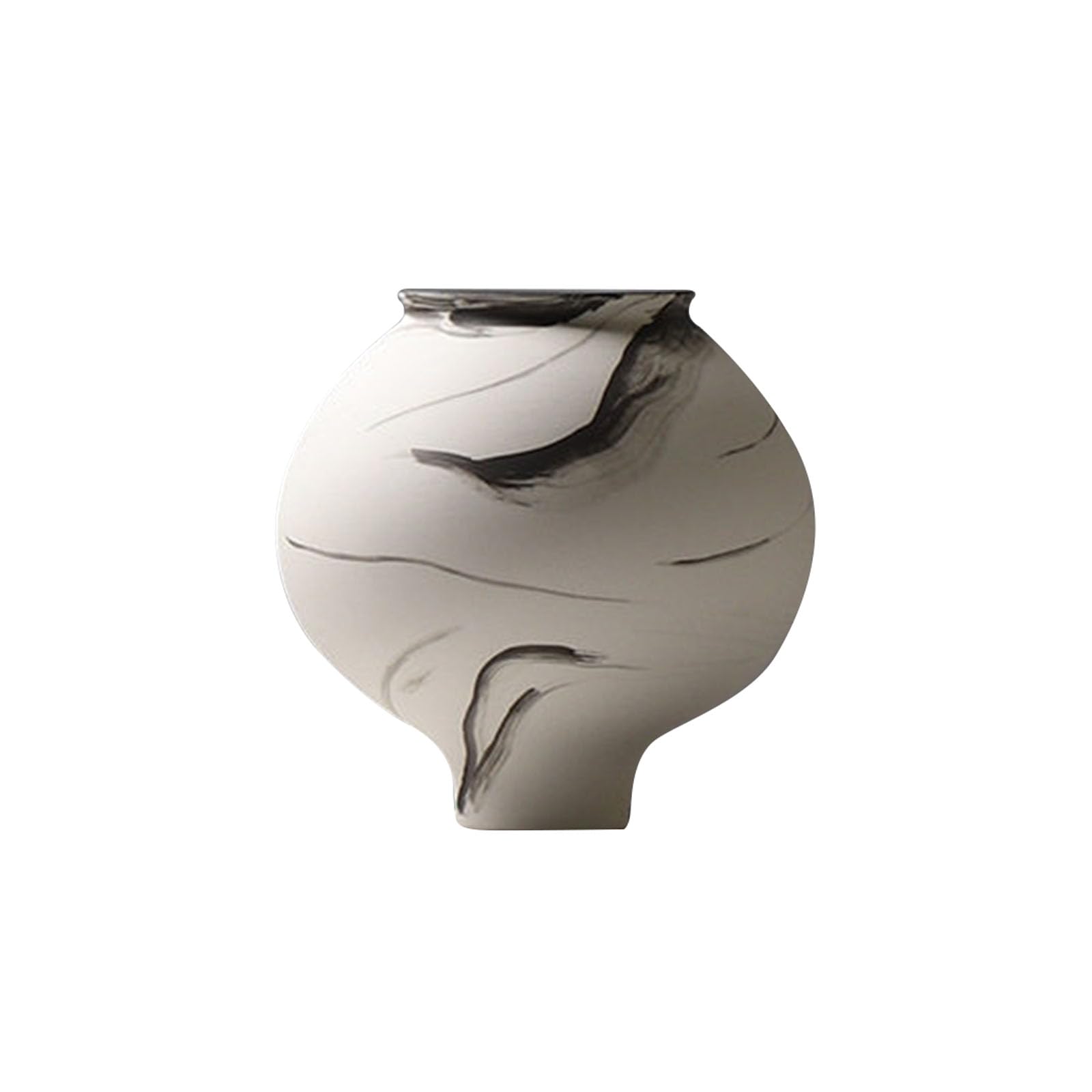 Nzzkoides O Large Art Ceramic Vase, Creative Decorative Vase, Rnament For Living Room, Bedroom, Restaurant, Hotel, Farmhouse, Villa, Irregular Shape(Size:21.5 * 21.5 * 22Cm,Color:o)
