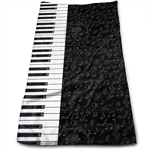 タオル フェイスタオル 鍵盤と音符 吸汗速乾 消臭 抗菌 薄手 軽量 ヘアドライ 吸水 速乾 耐久性 肌に優しい スポーツ ジム 水泳 登山 ヨガ 砂浜 ビーチ シャワー バス 日常 かわいい おしゃれ 人気 和風 北欧米風 プリント メンズ レディース