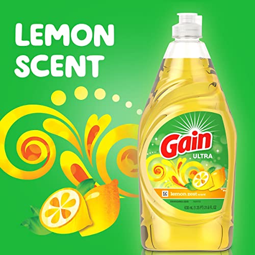 Gain 97625 Ultra Liquid Dishwasher Detergent, Lemon Zest Scent #TOP2
