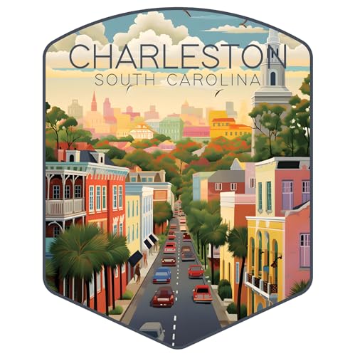 Imán decorativo Charleston South Carolina de 2 pulgadas