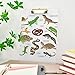 Green and Brown Pet Reptiles Frog Iguana Lizard Snake Newt Turtle Plastic Clipboard A4 Letter Size PVC Writing Board with Low Profile Silver Metal Clip Hardboard for School, Office 12.5x9 Inch