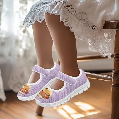 Cartoon Mary Jane Shoes for Little Girls Casual Slip-on Ballet Flats Flower Girl Wedding Party Flats Kids Teenis Girls Athletic Running Tennis Shoes3