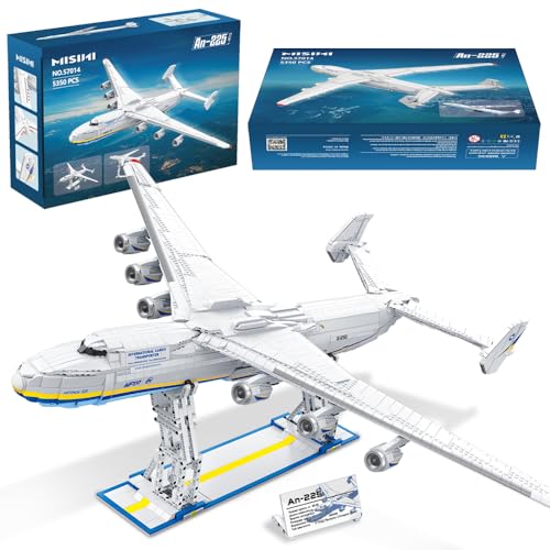 MISINI 57014 An-225 Large Transport Aircraft Building Blocks Set, 5350 PCS MOC Airplane Model...
