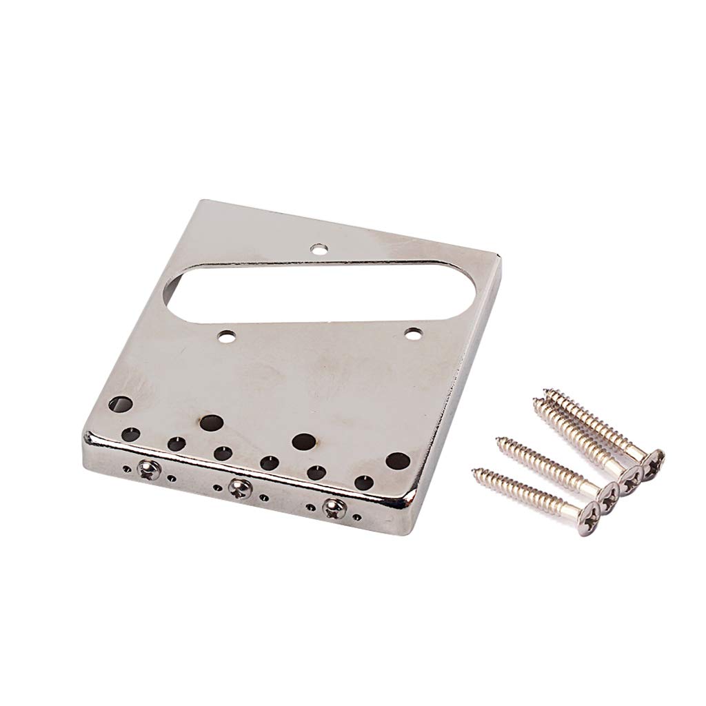 Alnicov - Ponte per chitarra elettrica in stile vintage, con sellette in ottone, ponte TL, cromato