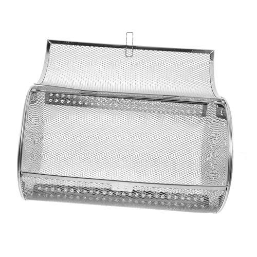 SUPVOX Electric Oven Rotating Grill Basket Rotating Stainless Steel Bbq Roaster for Nuts Vegetables and Meat for Outdoor Camping and Kitchen Use