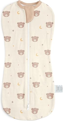 Miniatura 10 de Envolvente para bebé de 0-2 meses, saco de dormir de algodón con cremallera para brazos adentro, mantas vestibles envolventes para bebés recién
