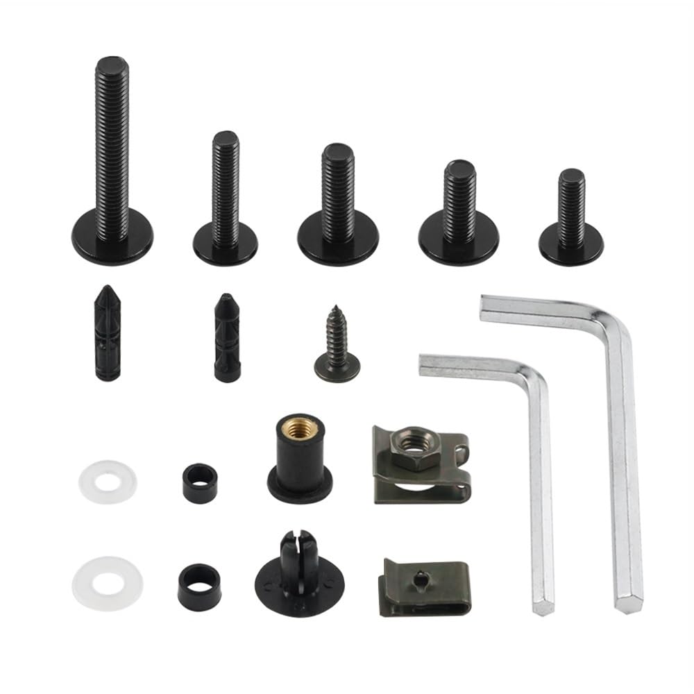 Auto Zubehör Kompatibel Mit Suzuki Für GSXR750 1986–2019, 253-teiliges Motorrad-Universal-M5-M6-Schrauben-Schrauben-Unterlegscheiben-Clips, Verkleidungs Unterlegscheiben-Sortiment-Set