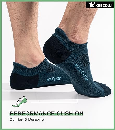 KEECOW Performance Comfort No Show Ankle Cushioned Socks for Men & Women, Athletic, Tab, Short, Running, Outdoor2