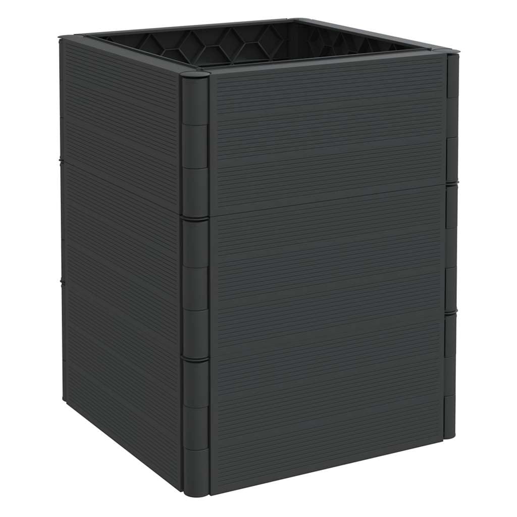 Pot de fleurs de jardin anthracite PP