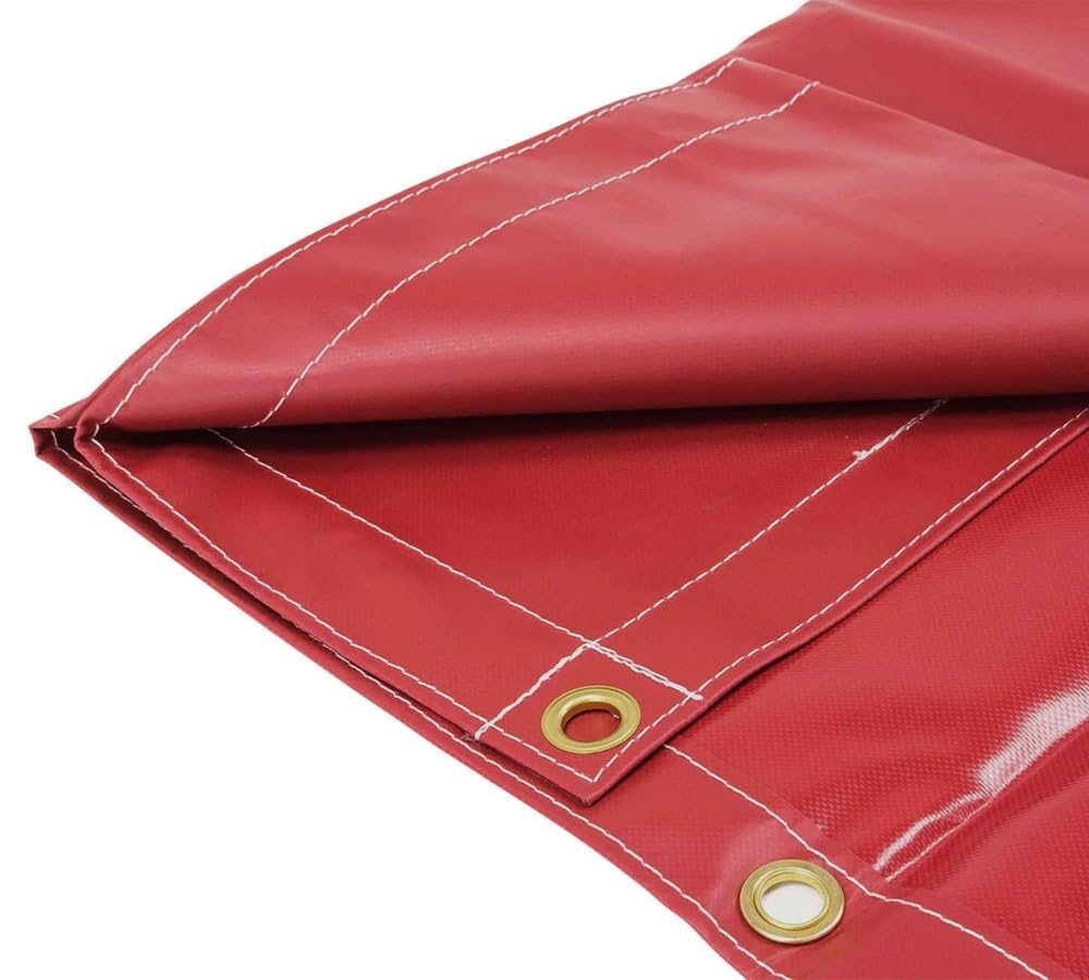 Mytee Products 8' x 10' Heavy Duty Red 18oz Vinyl Utility Tarp