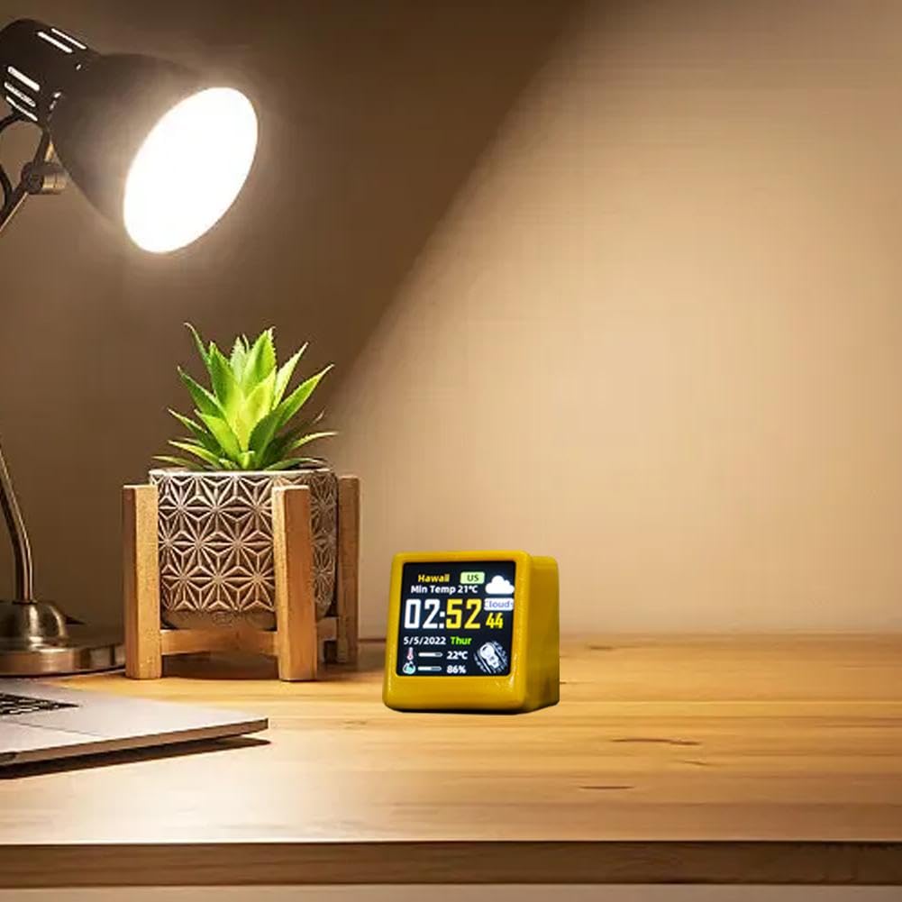 Amazon.com: WiFi Clock for Desk Decor, Mini Desk Table Clocks Bitcoin Stock  Price Display, Color Display Alarm Clock, Multifunctional Desktop Clock  with Adjustable Brightness and Wi-Fi Connectivity : Home & Kitchen