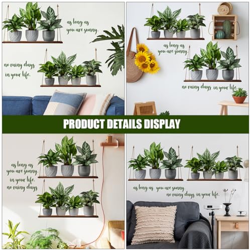 Vinilo Decorativo Pared Planta en Maceta 30x90 cm miniatura 5