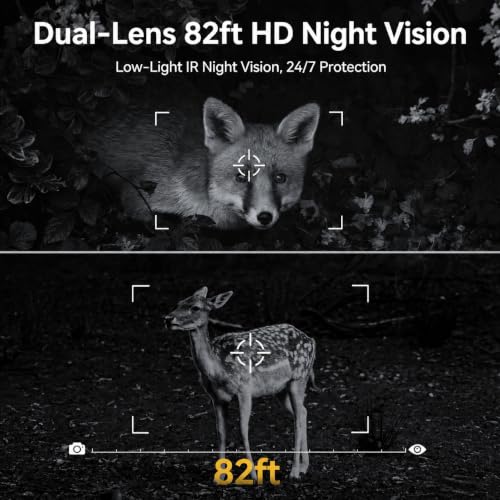 SEHMUA Dual Lens Trail Camera 180° View, AI Animal ID 2K Live Game Camera - image 6