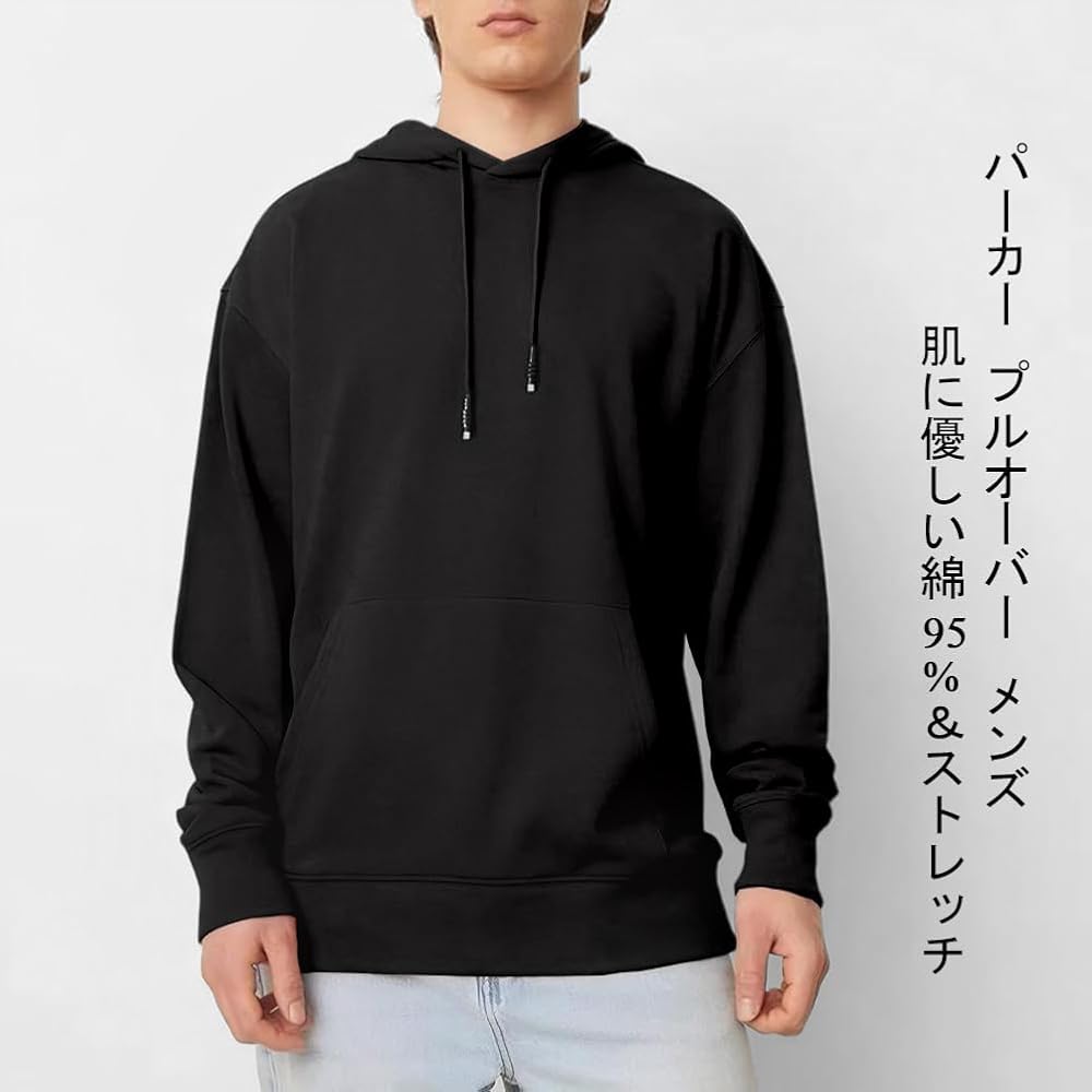 ✨完売品✨ JEANS プルオーバーパーカー メンズ ブラック 216876_m01.jpg