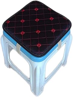 Lino Cuadrado Cojín del Asiento,Espesar Respirable No Era-Slip Silla De Comedor Asiento Four Seasons Cojines De Asiento para Taburete Cuadrado-Negro 50x50cm(20x20inch)