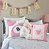 YeiHe Funky Coquette Pink Bow 8 Ball Ace Poker Pillow Covers 18x18, Coquette Room Decor, Trendy Preppy Inspirational Pillow Covers, Girly Bedroom Decor, Preppy Room Decor, Pink Room Decor, Set of 2 #3