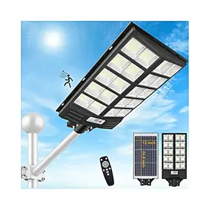 INSDEA 1350W Solar Street Light Motion Sensor, 120000LM IP65 Waterproof Solar Security Flood Lights Outdoor, Dusk to Dawn Solar LED Light Lamp with Remote Control for Garden,Yard, Path, Parking Lot