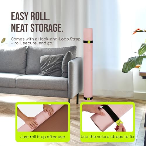 Image of Gogokiwi Large Yoga Mat (6'x4') - 1 /4 inch & 1 /2 inch Thick Exercise Mats for Home Workout, Extra Wide Workout Mats for Home Gym, Yoga, Pilates, Stretching, Floor & More