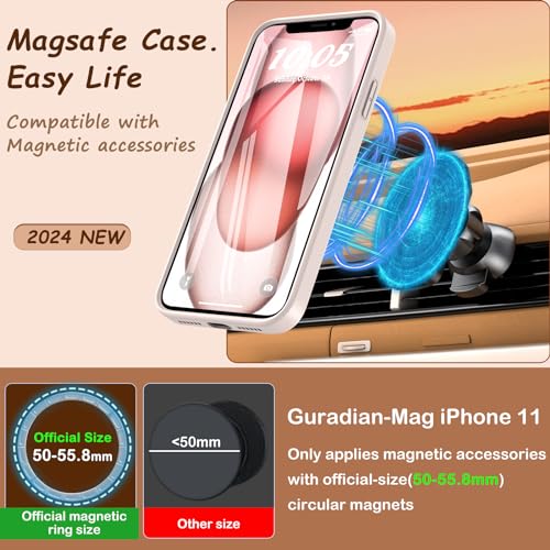 Coque iPhone 11 compatible MagSafe rose avec protège-écran - 3
