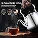 Tea Kettle, Stainless Steel Stovetop Whistling Tea Kettles 2L, Mirror Polished Food Grade Stainless Steel Tea Kettle Stovetop