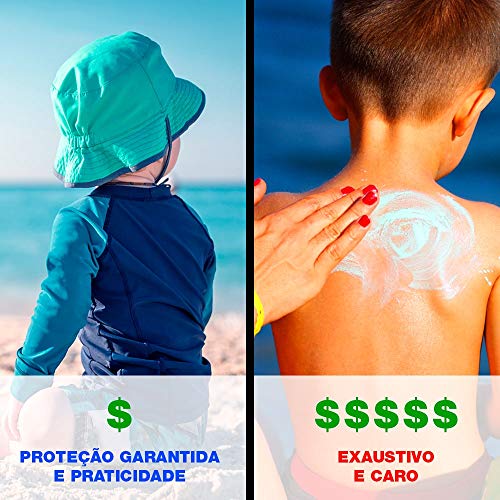 Blusa infantil Proteção Solar UV 50+ Masculina Feminina Bebê Criança c/boné brinde (2 anos)