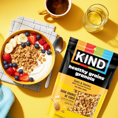 Kind Healthy Grains Granola, Oats & Honey Clusters with Toasted Coconut, 3 Count - image 4