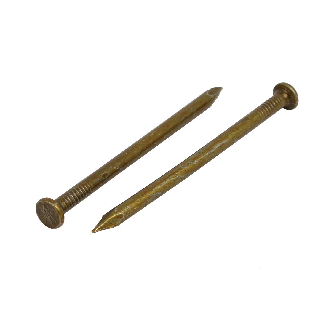 Aexit Fiber Concrete Fastener Cement Wall Steel Point Tip Wire Nails 4.5mmx80mm 50PCS Model:62as50qo292