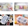 MineSign 2 Pack Plastic Divided Veggie Storage Containers with Lids and Handles for Fridge Storage Organizer Boxes for Refrigerator Produce Beans Fruits Organzation