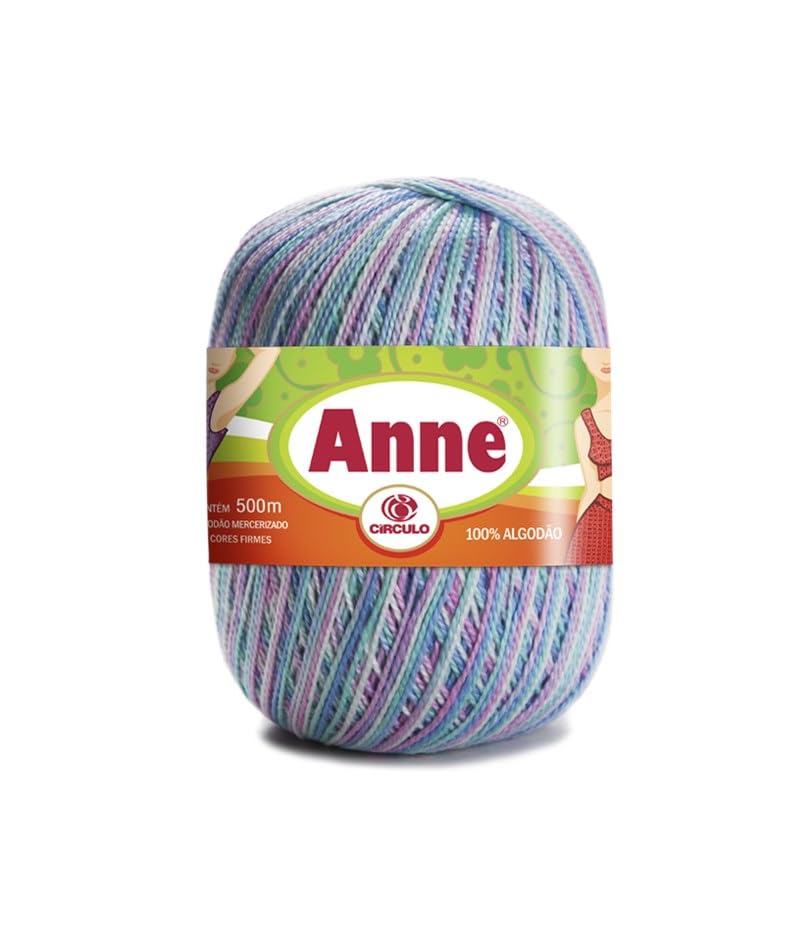 Linha De Crochê E Tricô - Anne 500 - Cores Mesclas - 500 Metros -...