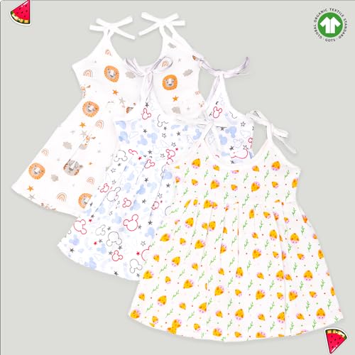 Image of Kidbea Extra Soft Mulmul Cotton Jhabla Cloth for New Born Baby Set