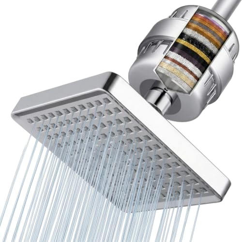 Pomme de douche filtrée pour eau dure et anti-calcaire protégeant la peau - 2