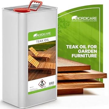 Nordicare Sealing Wood Oil for Outdoor Garden Furniture - Suitable for All Outdoor Types of Wood, for Wood Exterior Protection - Easy to Apply (5L)