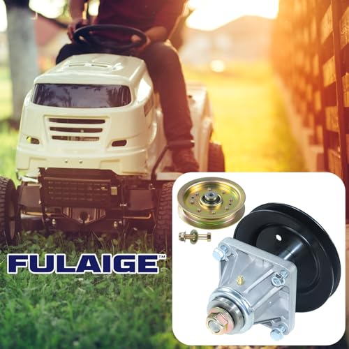 FULAIGE 918-0625B Spindle Assembly with 756-04129 Pulley Replaces 918-0660A 918-0660B 618-0625 918-0660 618-0660 918-04137 918-04137A 753-08171 753-08068 for Cub Cadet 46\'\' Deck LT1046 LT1045 Tractors - Thumbnail 2
