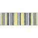 InterDesign Microfiber Stripz Accent Shower Rug, Bath Mat for Master, Guest, Kids' Bathroom, Entryway, 60" x 21", Gray and Yellow