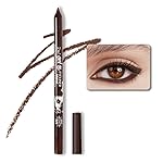 evpct 1Pcs Dark Brown Color Gel Glitter Eyeliner Pencils Set for Women Waterline Waterproof Smudge Proof lapiz de ojos delineador de ojos contra el agua Eye Liner Makeup,06 Dark Brown