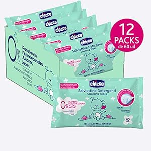 Chicco 0000916340000 – doekjes, 12 verpakkingen met 720 doekjes Natural Sensation, reinigt en hydrateert de huid van de…