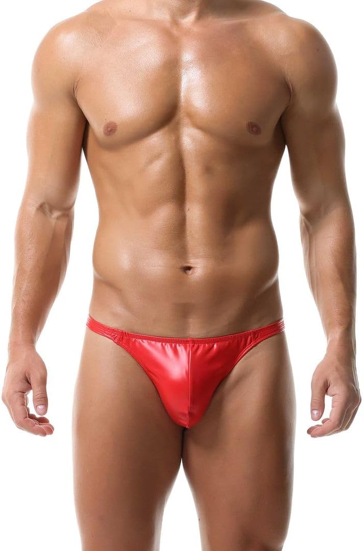 Pride PU Thong Bang Pouch Underwear Low Rise G-string