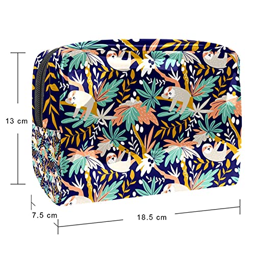 Trousse de maquillage imperméable verte avec fermeture éclair