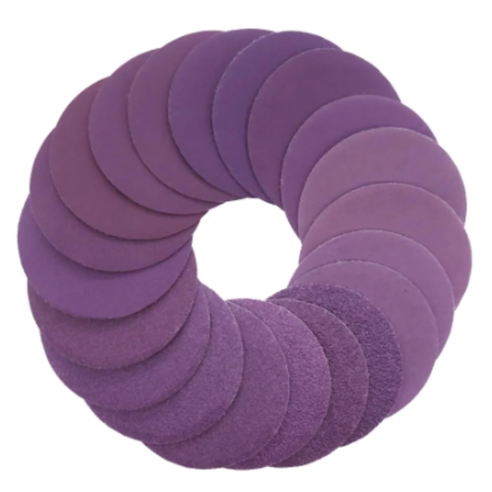 Blocchi abrasivi 100 Pezzi 5 Pollici 125 mm Dischi Rotondi Grana 80-600 Disco Carta vetrata bagnata e asciutta floccaggio Carta vetrata carburo di silicio (Dimensioni: 400grit)
