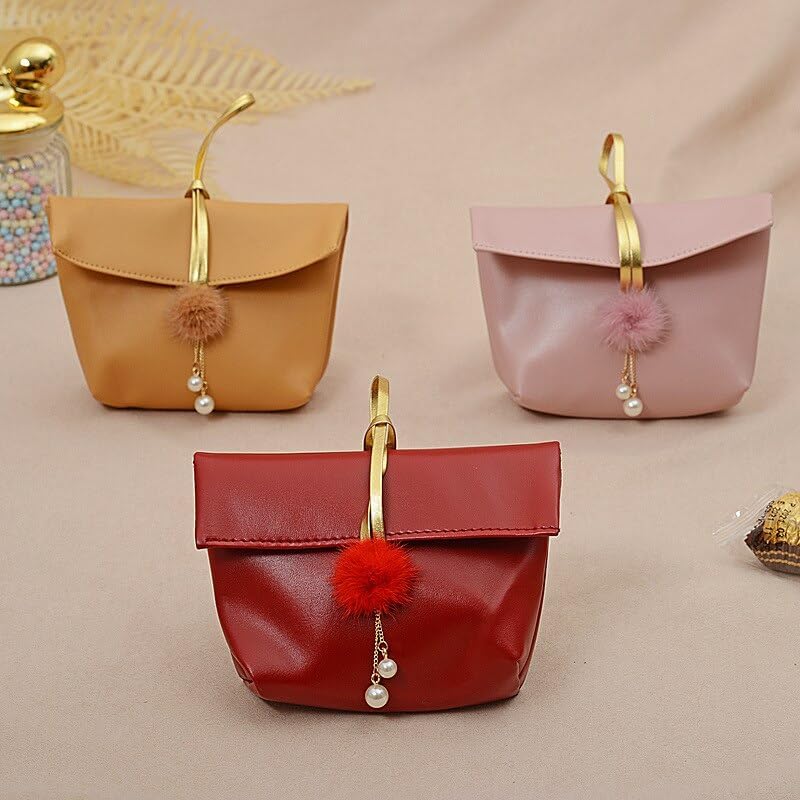 Gift Bags 5/20Pcs Suede/UP Leather Tote Candy Bag Wedding Favor Bag Party Chocolate Gift Wrap Bag Mini Gift Favor Handbag (Color : D, Size : 20PCS_15X5X9.5CM)