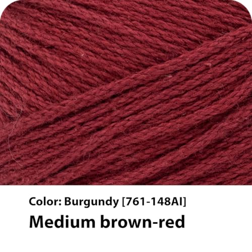 Image of Lion Brand Yarn, 24 /7 Cotton Mercerized Lightweight Yarn for Knitting, Crochet, and Crafts, Burgundy, 1 Pack, 185 Yards of Natural Fiber for Breathable Tops, Durable Bags, and Easy-Care Dish Cloths | Light Worsted 100% Mercerized Cotton Yarn for Crochet, Knitting, Craft, 185 Yards of Natural Fiber for Tees, Bags, Dishcloths