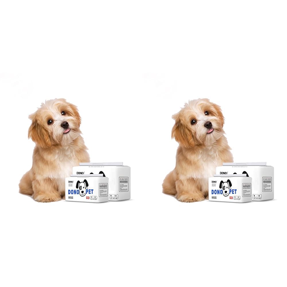 Dono Pet Male Marking Urinary Incontinence Excitable Urination Diaper Dono Disposable Male Wraps Dog Diapers Super Absorbent Soft Male Dog Wraps Leak-Proof Fit,Waist-45cm-63cm (M,10Pcs) (Pack of 2) (B0D819CQHP) Amazon Price History, Amazon Price Tracker