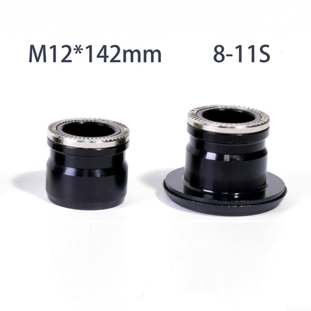 Adattatore a sgancio rapido per mozzo bicicletta in lega di alluminio nero M9-15 mm anteriore M10-12 mm