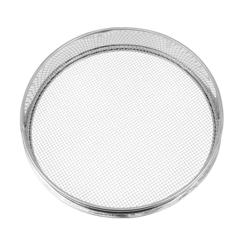 OKUMEYR Stainless Steel Grains Sieve Mesh Cereal Sifter for Effortless Sieving of Mung Beans and Corn Manual Tool for Kitchen Baking and Cooking